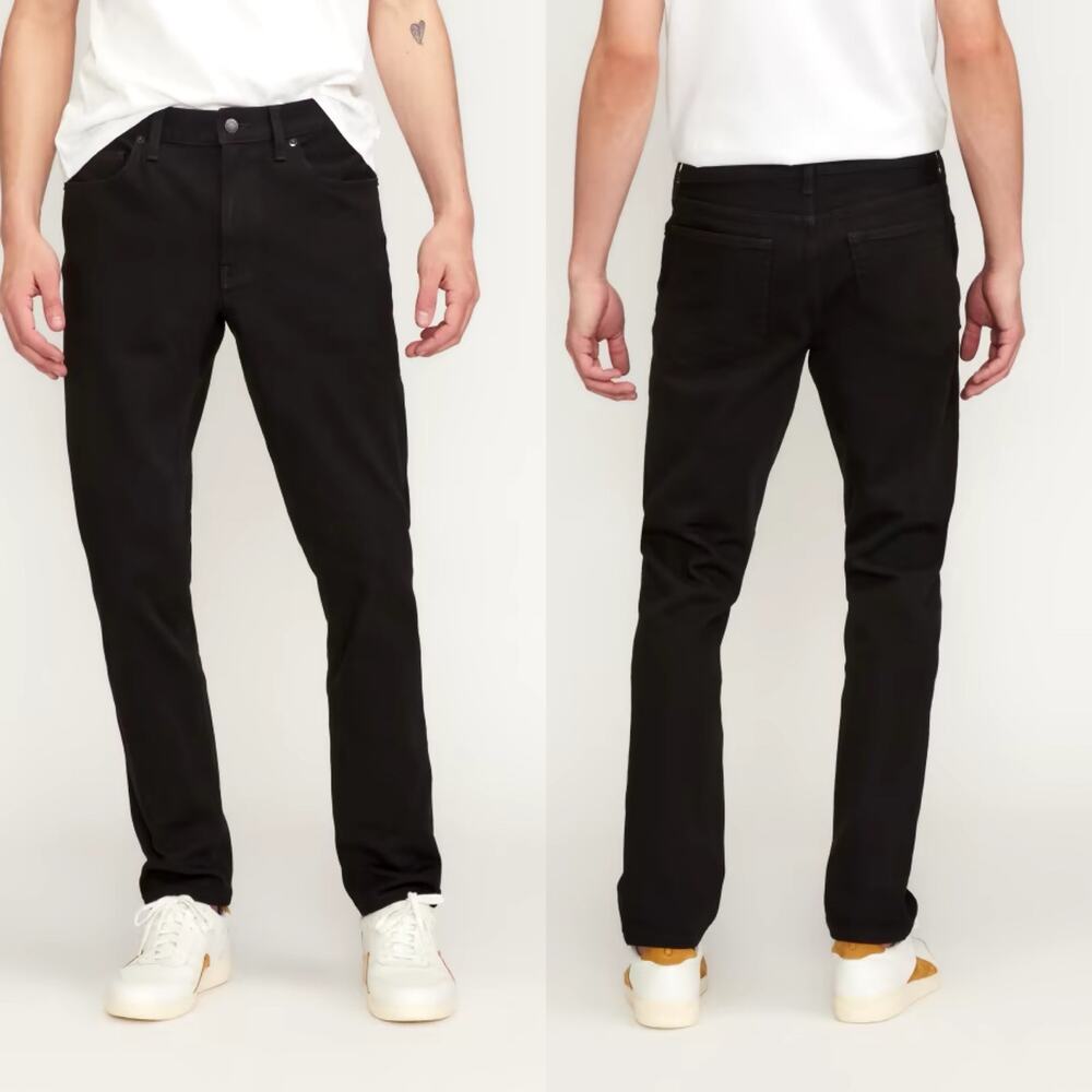 Everlane The Slim 4-Way Stretch Organic Cotton Jean Black Men 30X26.5 READ DESC.